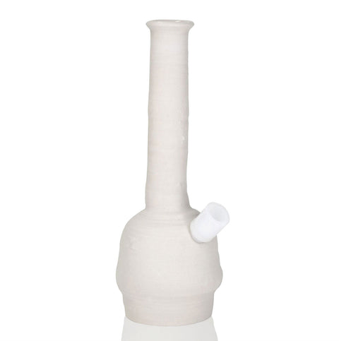 A035 Stoneware Ceramic Bong - White Front