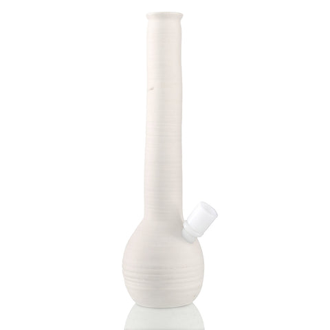 A046 Stoneware Ceramic Bong - White Front