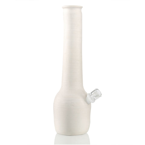 A047 Stoneware Ceramic Bong - White Front