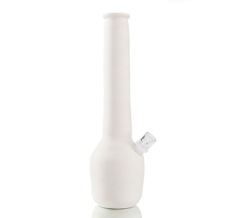 A048 Stoneware Ceramic Bong - White Front