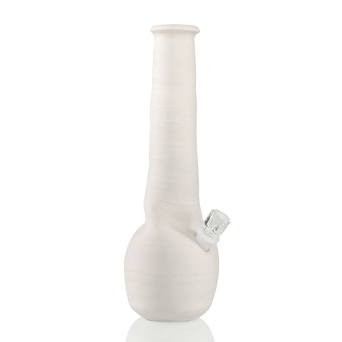 A050 Stoneware Ceramic Bong - White Front