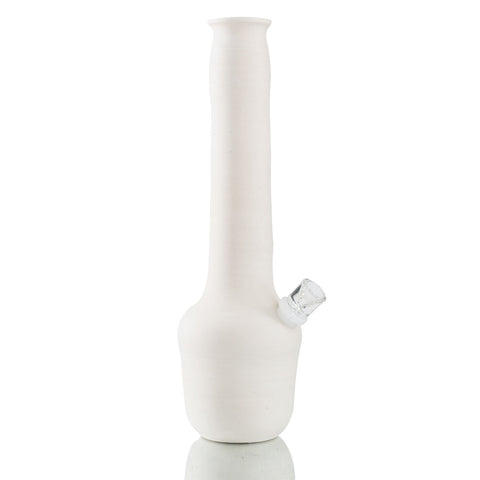 A051 Stoneware Ceramic Bong - White Front