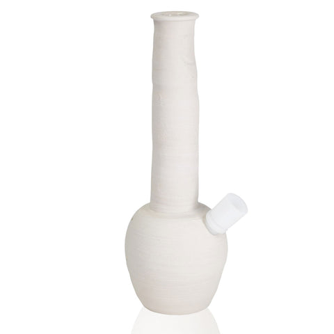 A053 Stoneware Ceramic Bong - White Front