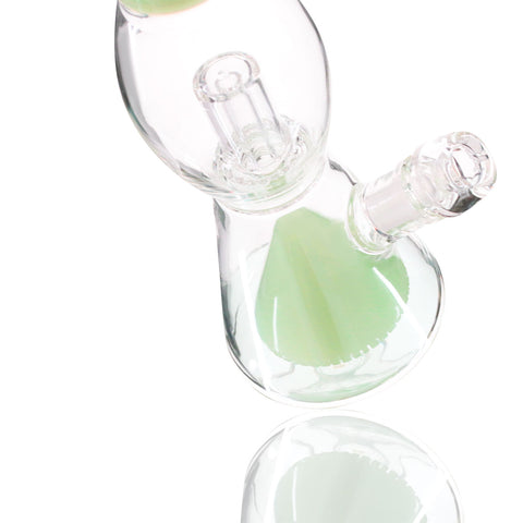 AFM Bubble Chamber Beaker Bong 33cm - Lime/Purple Closeup