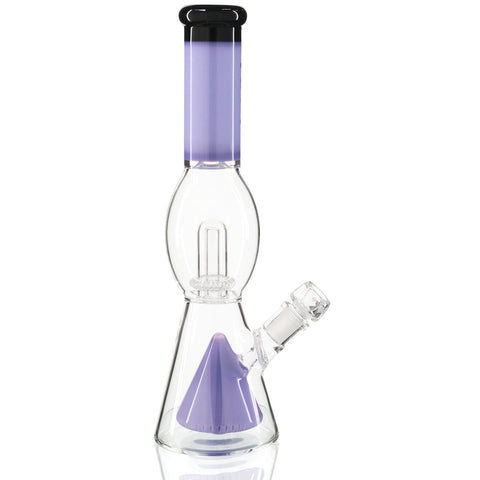 AFM Bubble Chamber Perc Beaker Bong 33cm - Purple/Black Side