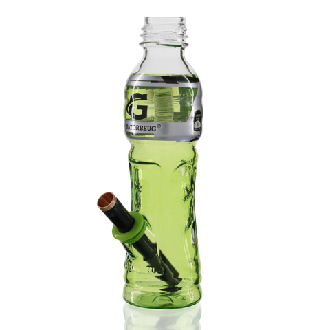 G3 Glass Metal Stem Bong 23cm - Green Left View