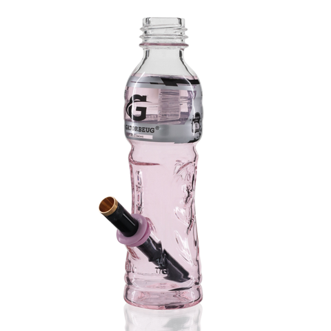 G3 Glass Metal Stem Bong 23cm - Pink Left Side