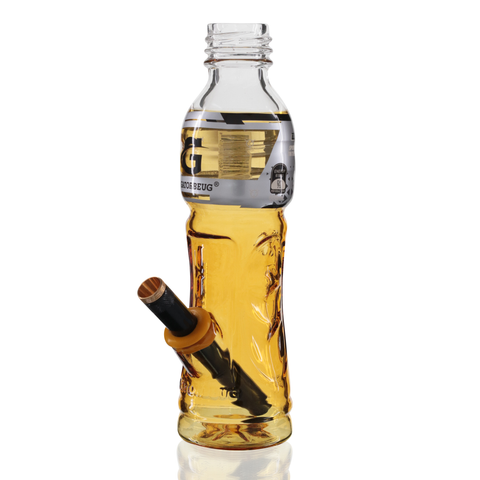 G3 Glass Metal Stem Bong 23cm - Yellow Left Side