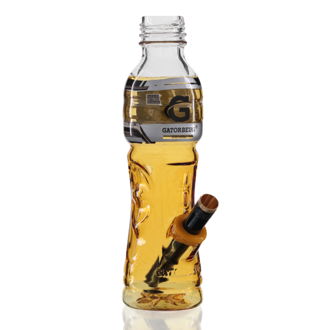 G3 Glass Metal Stem Bong 23cm - Yellow Right Side