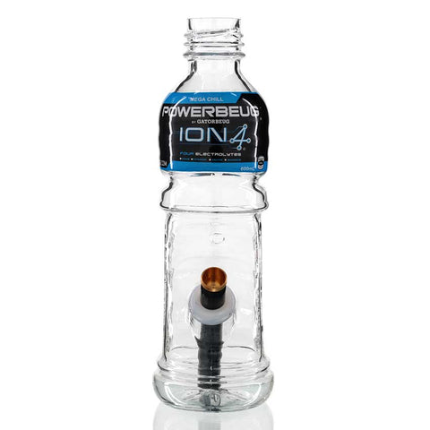 Powerbeug Metal Stem Glass Bong 24cm - Clear