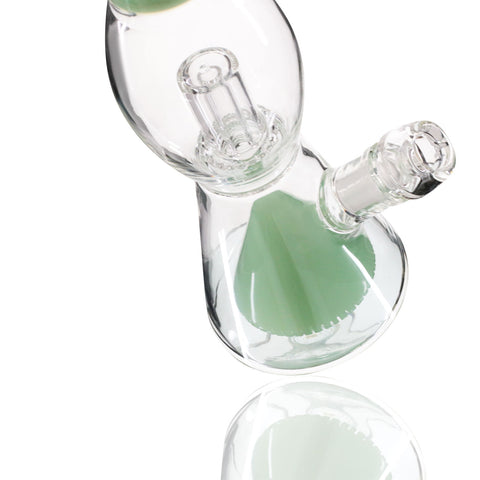 AFM Bubble Chamber Beaker Bong 33cm - Lime/Black Closeup