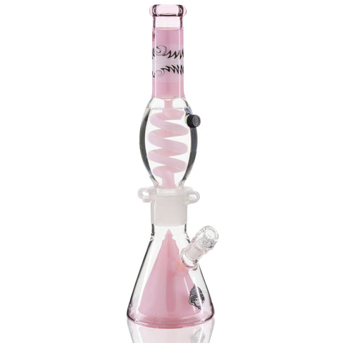 AFM Coil Beaker Bong 41cm - Pink Side