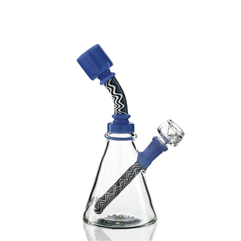 AFM Diffused Stem Glass Bong 21.5cm - Blue Side