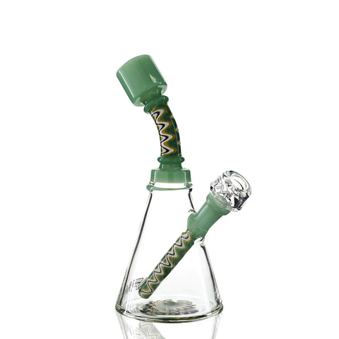 AFM Diffused Stem Glass Bong 21.5cm - Green Side