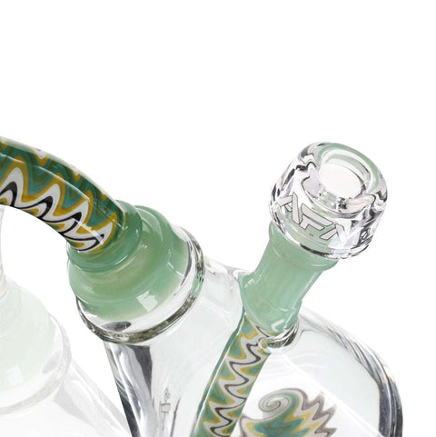 AFM Diffused Stem Glass Bong 21.5cm - Green Top