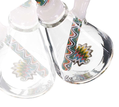 AFM Diffused Stem Glass Bong 21.5cm - White Bottom