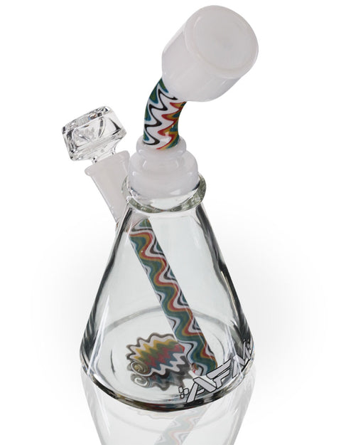 AFM Diffused Stem Glass Bong 21.5cm - White Front