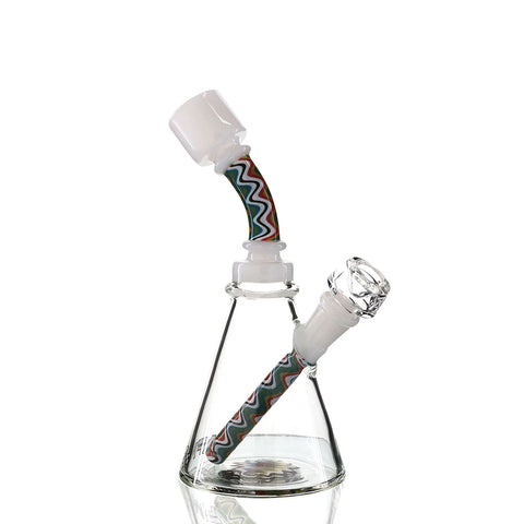 AFM Diffused Stem Glass Bong 21.5cm - White Side