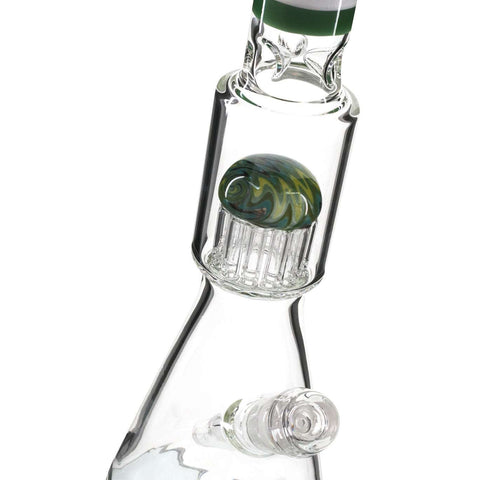 AFM Reverse Decal Beaker Bong 46cm - Green Closeup