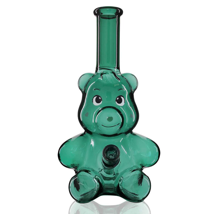 Bear Glass Bong 25cm - Green Front