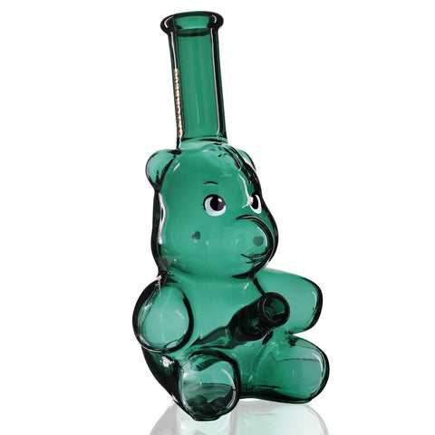 Bear Glass Bong 25cm - Green Side