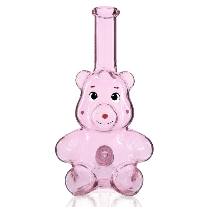 Bear Glass Bong 25cm - Pink Front