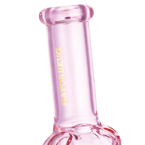 Bear Glass Bong 25cm - Pink Top Close Up