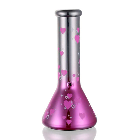 Bong Warehouse Chrome Hearts Beaker Bong 20cm in Pink - back view