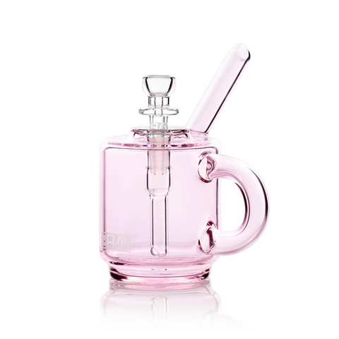 GRAV Coffee Mug Pocket Glass Bubbler 12cm - Pink