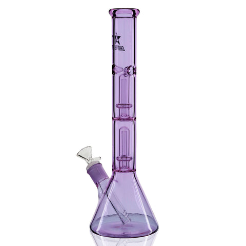 Shotties 35cm Glass Double Fountain Beaker Bong – Tall Beaker Bong Design featuring dual fountain percs