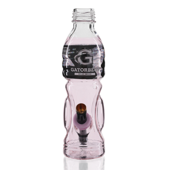 G2 Glass Metal Stem Bong 23cm - Pink Boro Front
