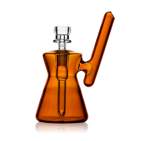 GRAV Hourglass Pocket Bubbler Bong 12cm - Amber