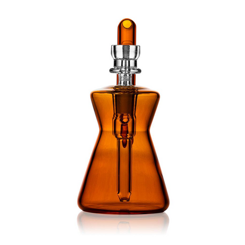 GRAV Hourglass Pocket Bubbler Bong 12cm - Amber