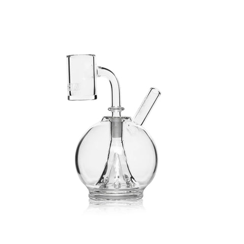 Grav® Eclipse Glass Dab Rig 9cm - Clear Left View