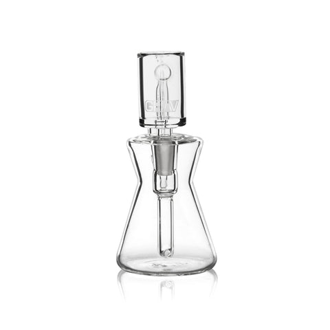 Grav® Hourglass Glass Dab Rig 10cm - Clear Front