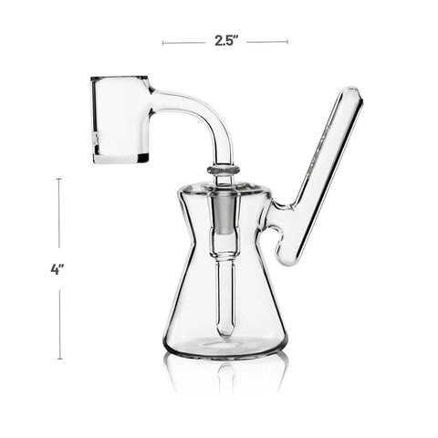 Grav® Hourglass Glass Dab Rig 10cm - Clear Size