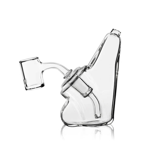 Grav® Wedge Glass Dab Rig 12cm - Clear Side View