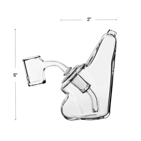 Grav® Wedge Glass Dab Rig 12cm - Clear Size