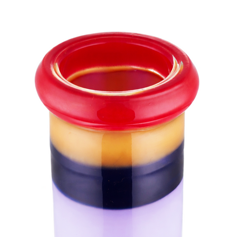 New Icon Glass Bong 28cm - Rainbow Close up Top View