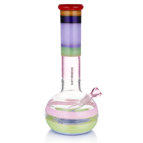 New Icon Glass Bong 28cm - Rainbow Right Side View