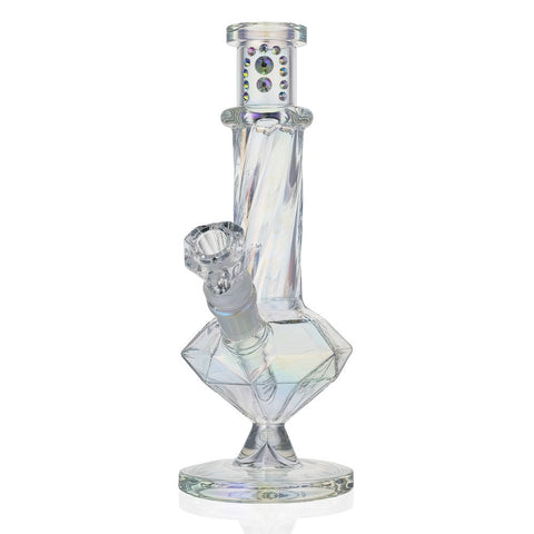 Bong Warehouse  Diamond Jewels Glass Bong 25cm - Pearl