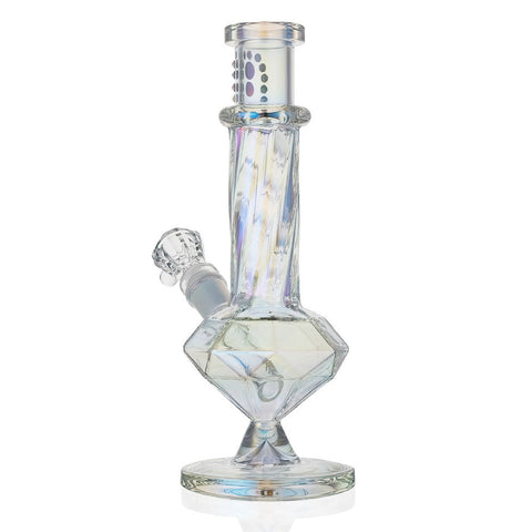 Bong Warehouse  Diamond Jewels Glass Bong 25cm - Pearl - Back View