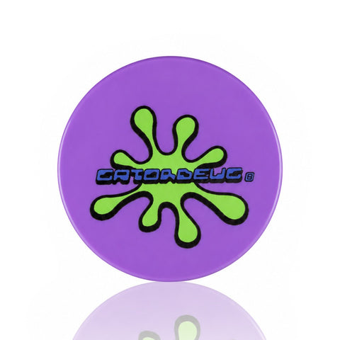 Gatorbeug Green Splat Logo Weed Grinder – Purple 4-Piece Herb Grinder | Gatorbeug – Top View