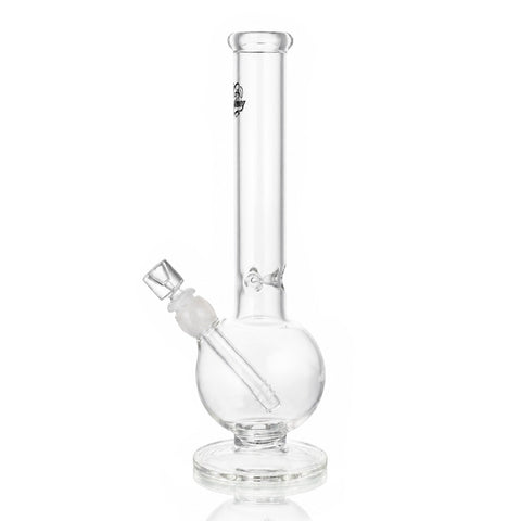 Gatorbeug The Icon clear glass round-base bong, 32cm, left angled view