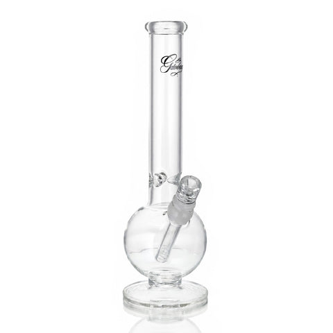 Gatorbeug The Icon clear glass round-base bong, 32cm, right angled view