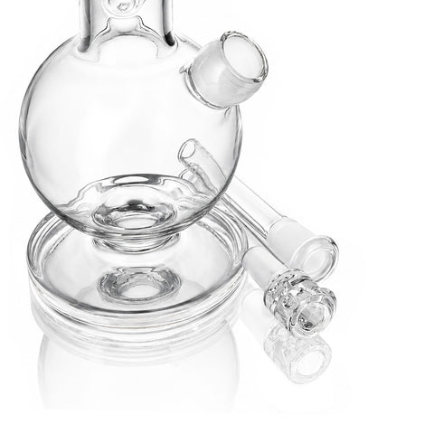 Gatorbeug The Icon clear glass round-base bong, 32cm, round base with bowl and downstem

