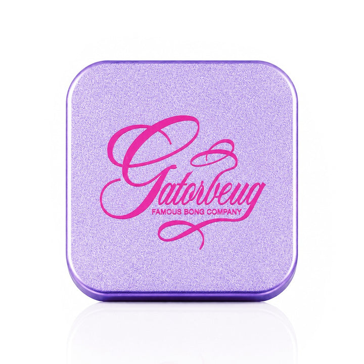 Pink Script Weed Grinder – Purple 2-Piece Herb Grinder | Gatorbeug