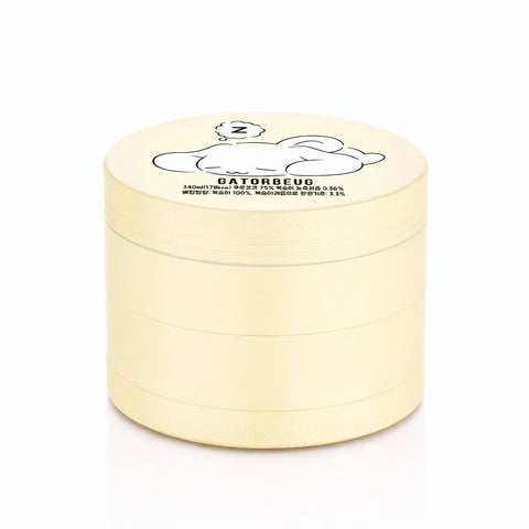 Gatorbeug Sleepy Cloud Weed Grinder – Cream 4-Piece Herb Grinder | Gatorbeug