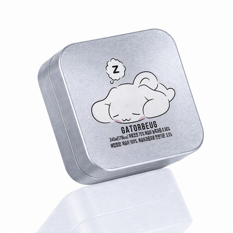 Sleepy Cloud Weed Grinder – Silver 2-Piece Herb Grinder | Gatorbeug – Angle View