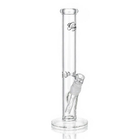 Gatorbeug The Tube clear glass straight tube bong, 30cm, right angled view